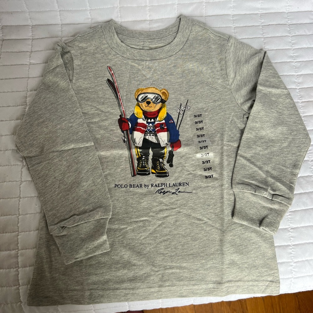 Polo Ralph Lauren Long Sleeve Ski Bear Toddler Shirt